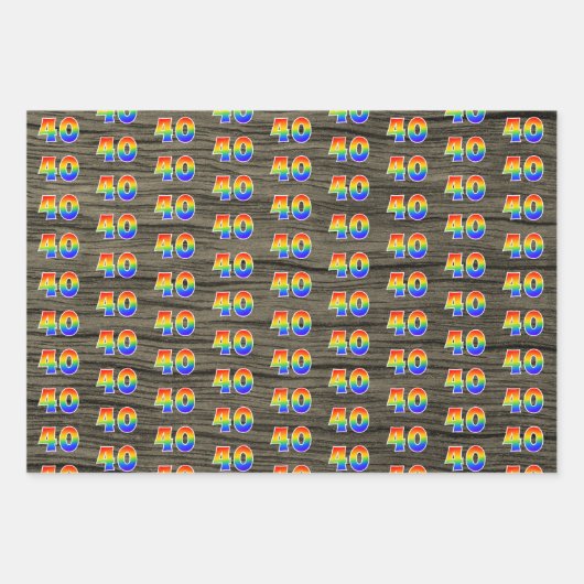 Leuk, kleurrijk, Rainbow Spectrum Patroon 40 Event Inpakpapier Vel (Voorkant 2)