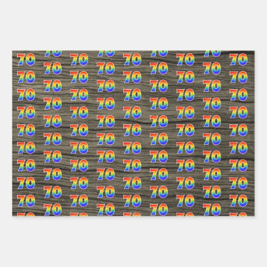 Leuk, kleurrijk, Rainbow Spectrum Patroon 70 Event Inpakpapier Vel (Voorkant 2)