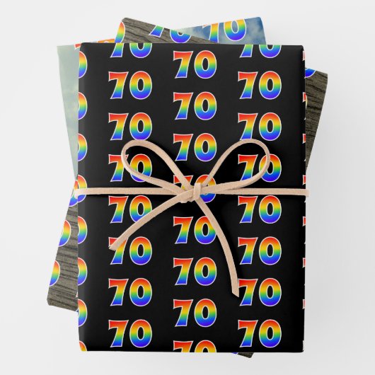 Leuk, kleurrijk, Rainbow Spectrum Patroon 70 Event Inpakpapier Vel (In situ)