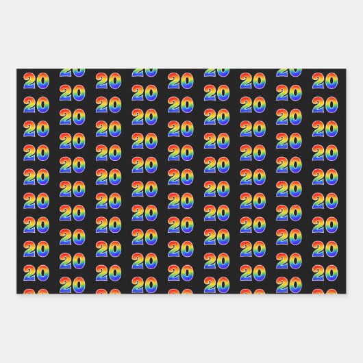 Leuk, kleurrijk, Rainbow Spectrum Pattern 20 Event Inpakpapier Vel (Voorkant)