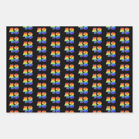 Leuk, kleurrijk, Rainbow Spectrum Pattern 43 Event Inpakpapier Vel (Voorkant)