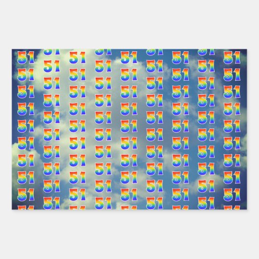 Leuk, kleurrijk, Rainbow Spectrum Pattern 51 Event Inpakpapier Vel (Voorkant 3)