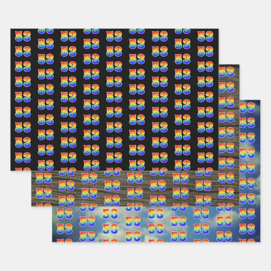 Leuk, kleurrijk, Rainbow Spectrum Pattern 53 Event Inpakpapier Vel (Set)