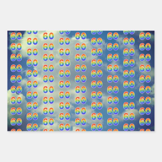 Leuk, kleurrijk, Rainbow Spectrum Pattern 60 Event Inpakpapier Vel (Voorkant 3)