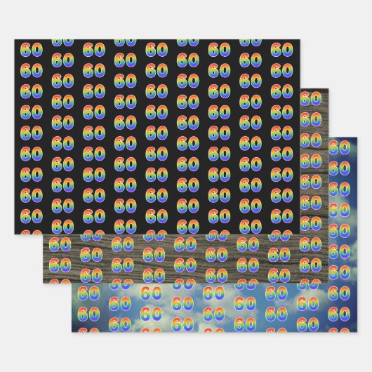 Leuk, kleurrijk, Rainbow Spectrum Pattern 60 Event Inpakpapier Vel (Set)