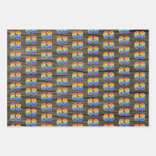 Leuk, kleurrijk, Rainbow Spectrum Pattern 63 Event Inpakpapier Vel (Voorkant 2)