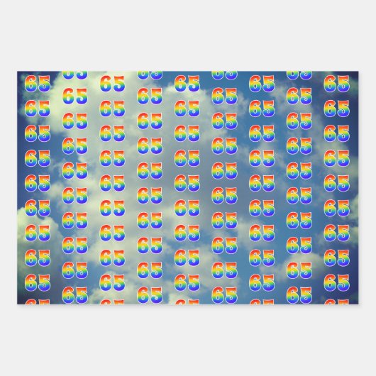 Leuk, kleurrijk, Rainbow Spectrum Pattern 65 Event Inpakpapier Vel (Voorkant 3)