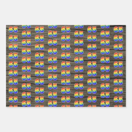 Leuk, kleurrijk, Rainbow Spectrum Pattern 65 Event Inpakpapier Vel (Voorkant 2)