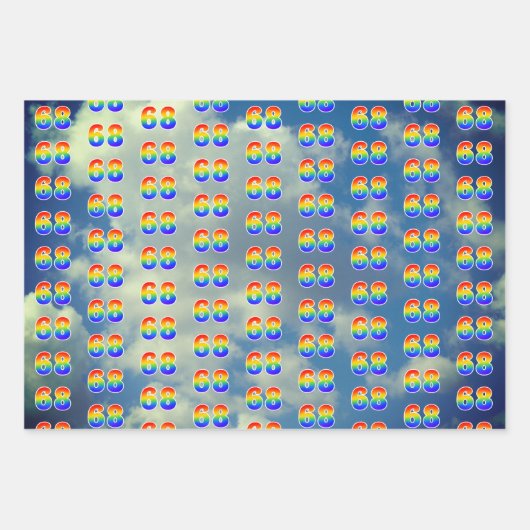 Leuk, kleurrijk, Rainbow Spectrum Pattern 68 Event Inpakpapier Vel (Voorkant 3)