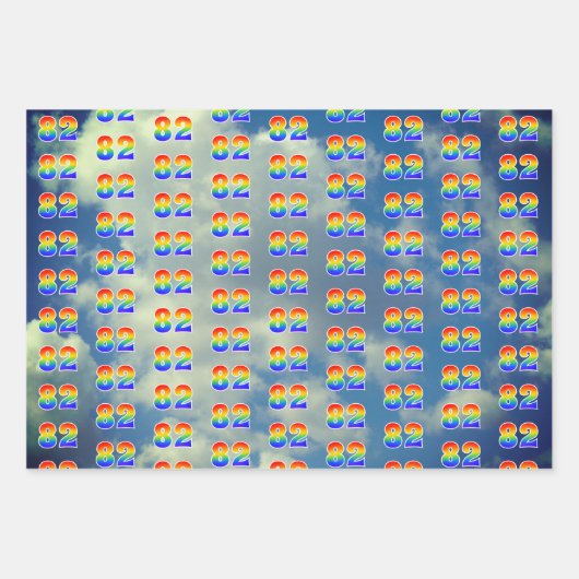 Leuk, kleurrijk, Rainbow Spectrum Pattern 82 Event Inpakpapier Vel (Voorkant 3)