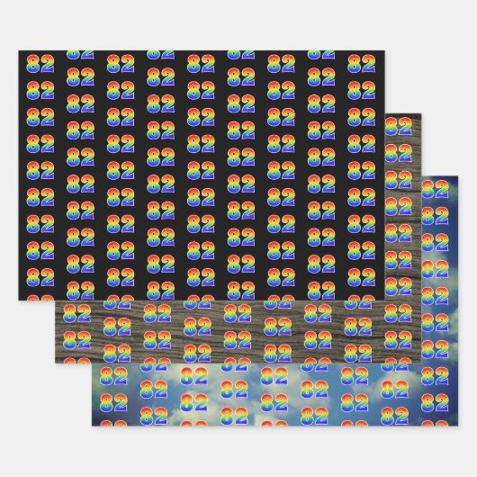 Leuk, kleurrijk, Rainbow Spectrum Pattern 82 Event Inpakpapier Vel (Set)