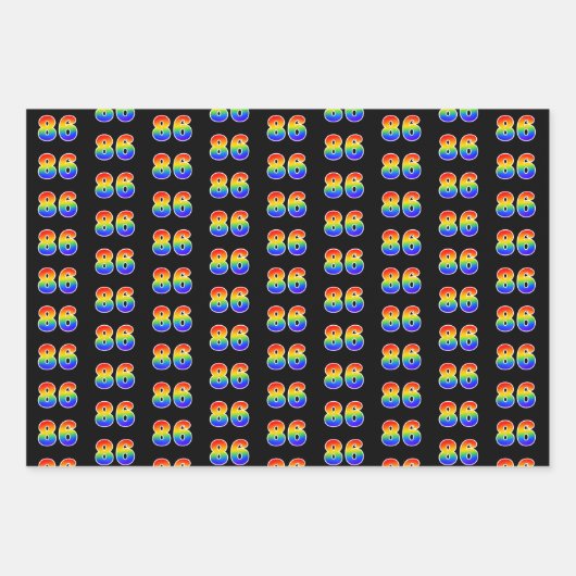 Leuk, kleurrijk, Rainbow Spectrum Pattern 86 Event Inpakpapier Vel (Voorkant)