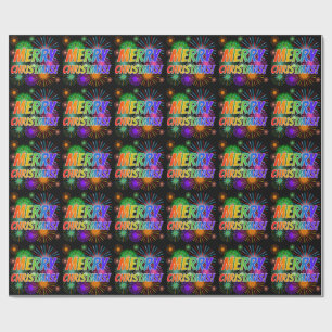 Leuk, Kleurrijk, Regenboog Spectrum "Prettig Kerst Cadeaupapier