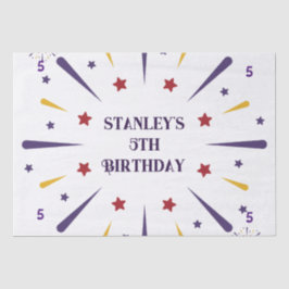 Leuk kleurrijk ster verjaardagsfeestje tissuepapier