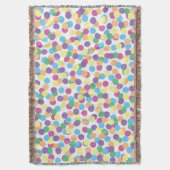 Leuk kleurrijk veelkleurig polka-Stippen patroon Deken (Voorkant Verticaal)