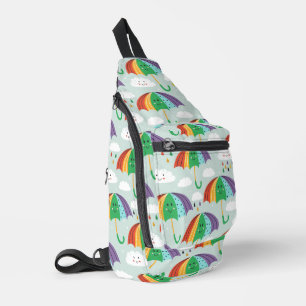 Leuk kleurrijk weer cartoon thema sling bag