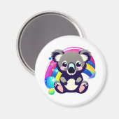 Leuk Koala Beer en Regenboog Magneet (Voorkant / Achterkant)