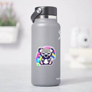 Leuk Koala Beer en Regenboog Sticker