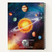 Leuk, koele Buitenruimte, Planeten, Zon, Kleurrijk Notitieboek (Achterkant)