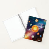 Leuk, koele Buitenruimte, Planeten, Zon, Kleurrijk Notitieboek (Binnen)