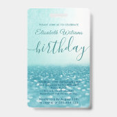 Leuk koele glitter script zwembadfeest VIP-badge Badge (Achterkant)