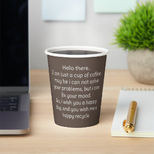 Leuk koffiegepraat papieren bekers