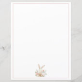 Leuk konijn 1e verjaardag budget uitnodiging (Achterkant)