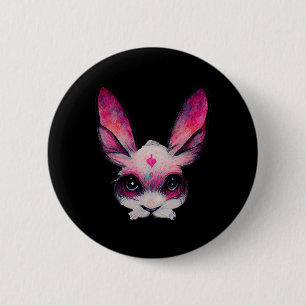 Leuk konijnenkonijn dier met kleuren - A Girls Hal Ronde Button 5,7 Cm