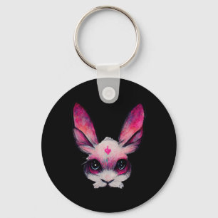 Leuk konijnenkonijn dier met kleuren - A Girls Hal Sleutelhanger