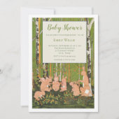  Leuk Konijntje Kinderen Baby shower Kaart (Voorkant)