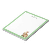 Leuk konijntje met groen Lijst Eenvoudig Notitieblok (Gedraaid)