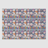 Leuk koor van sneeuwpoppen tissuepapier (Voorkant)