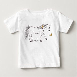 Leuk lachend Paard met vlinder Shirten
