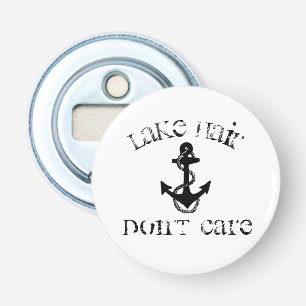 leuk, LAKE HAAR, ZORG GEEN SOORT Button Flesopener