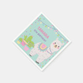 Leuk lama feest servet (Hoek)