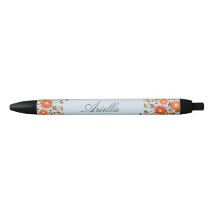 Leuk Land Bloemen Gepersonaliseerde Naam Zwarte Inkt Pen