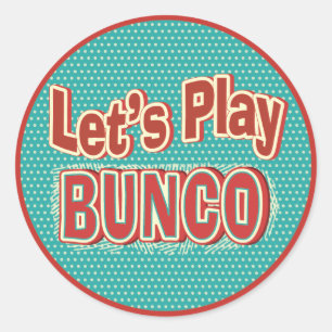 Leuk Laten we Bunco Stickers spelen