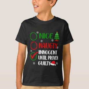 Leuk Leuk Ondeugend Onschuldig Kerstmis Volwassene T-shirt