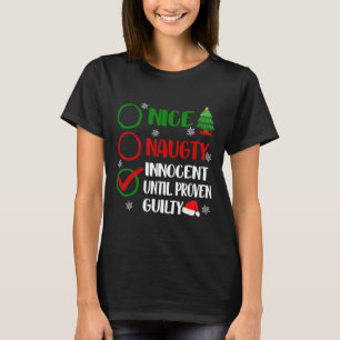 Leuk Leuk Ondeugend Onschuldig Kerstmis Volwassene T-shirt