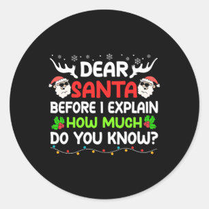Leuk lieve Sint ik kan Kerstmis uitleggen voor kin Ronde Sticker