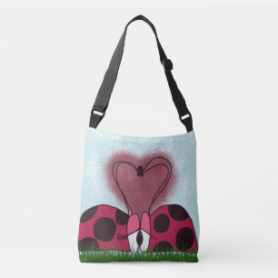 Leuk lieveheersbeestje paar crossbody tas