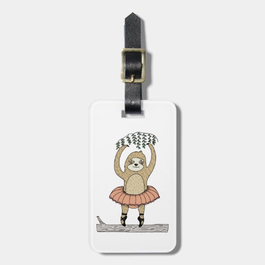 Leuk luiaard uniek Bagagelabel (Voorkant verticaal)