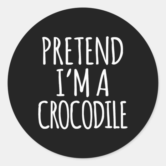 Leuk luie Halloween kostuum - doen alsof in een kr Ronde Sticker (Voorkant)