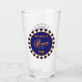 Leuk Man Grot Bierfles Pet Pint Bierglazen Glas (Voorkant)