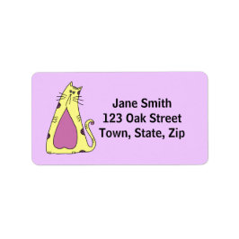 Leuk Marshmallow Kat Adres Etiket