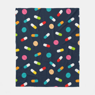 Leuk Medisch Verpleegkundige pillen patroon fleece Deken