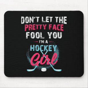 Leuk meisje ijshockey ijshockey lover coach muismat