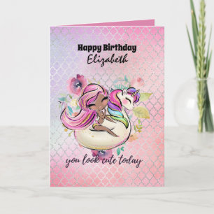 Leuk Meisje Je Ziet Er Cute Uit Vandaag Eenhoorn R Kaart
