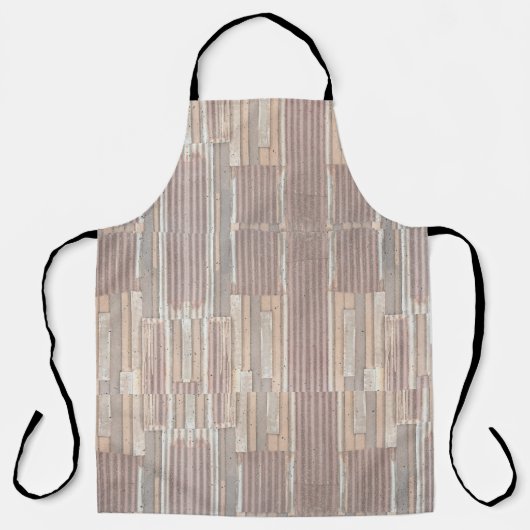 Leuk metaal en hout schort (Voorkant)