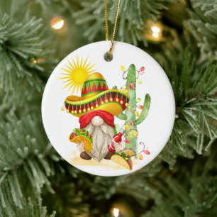 Leuk Mexicaans Kerstmis Gnome Ornament